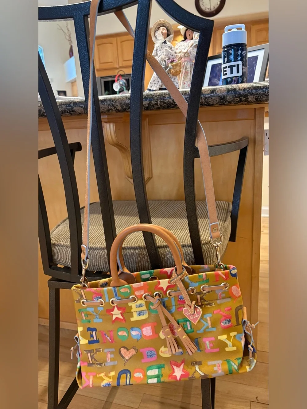 RARE Y2K - Dooney & Bourke “I ❤️ Dooney” Drawstring Bag – Metal Heart Tag